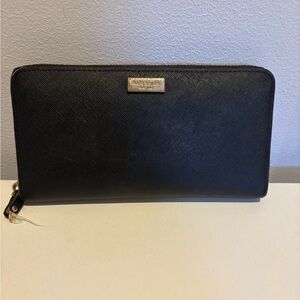 Kate Spade Black Wallet with Gold Accents